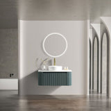Astini Flauto 870 Curved Corner Wall Hung Vanity Unit & Sintered Stone Counter Top