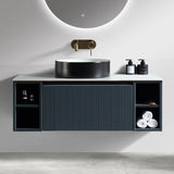 Astini Flauto 1000mm Wall Hung 2 Side Storage Vanity Unit With Counter Top