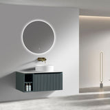 Astini Flauto 800mm Wall Hung Vanity Unit W/ LH Side Storage & RH Counter Top