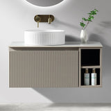 Astini Flauto 800mm Wall Hung Vanity W/ RH Side Storage & LH Counter Top