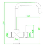 Ellsi Impromta Biometric 3in1 Instant Boiling Water Tap With Boiler & Filter CHROME PDT-001078-215(BIO)-52 LD