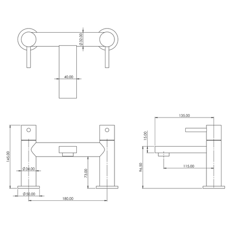 Ellsi Blake Bath Filler Tap BRUSHED COPPER BLA-03-BC LD