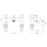 Ellsi Bounce Bath Shower Mixer Tap & Shower Kit CHROME PDT-000693 LD