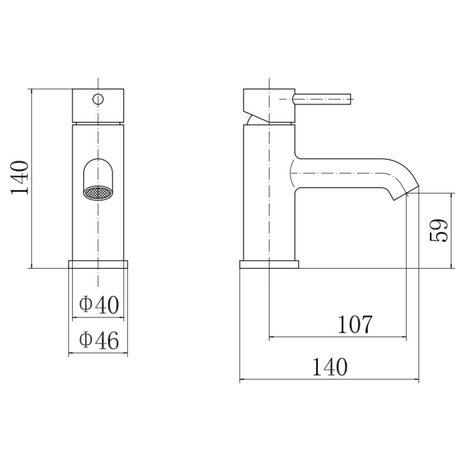 Ellsi Bounce Mono Basin Mixer Tap CHROME PDT-000692 LD