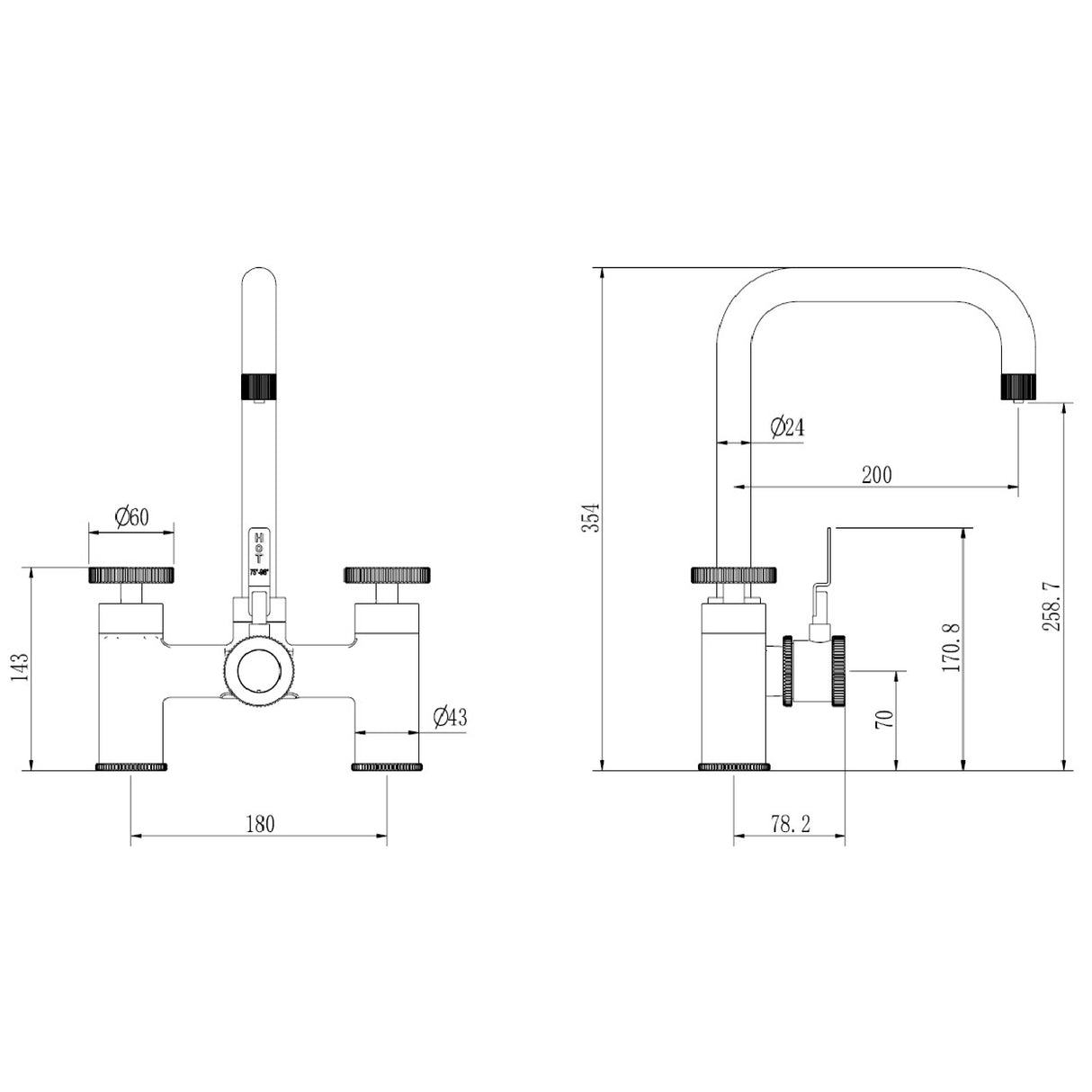 Ellsi Firm Bridge 3in1 Instant Boiling Water Tap With Boiler & Filter CHROME HWT-KIT-11-CH LD