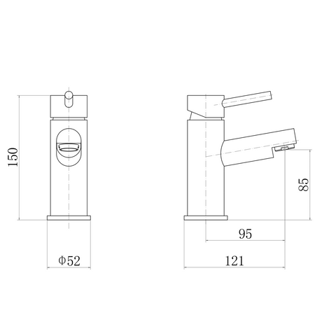 Ellsi Juke Mono Basin Mixer Tap CHROME JUK-01-CH LD