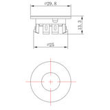 Ellsi Basin Overflow Cover MATT BLACK OVF-01-MB LD