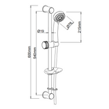 Ellsi Pod Round Sliding Rail Kit With Multi-Function Handset CHROME SRK-04-CH LD