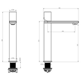 Ellsi Saris Tall Mono Basin Mixer Tap CHROME SAR-06-CH LD