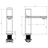 Ellsi Saris Mono Basin Mixer Tap CHROME SAR-01-CH LD