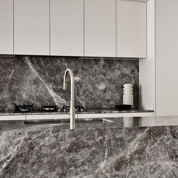 Meir Piccola Pull-Out Single Lever Kitchen Mixer Tap Brushed Nickel MK17-PVDBN LS2
