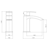 Ellsi Spear Mono Waterfall Basin Mixer Tap MATT BLACK SPE-01-MB LD