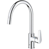 Grohe 30538000 BauEdge Pull-Out Single Lever Kitchen Mixer Tap Chrome 30538000_4
