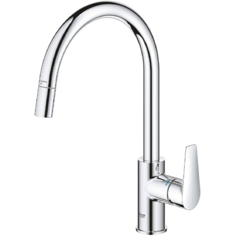 Grohe 30538000 BauEdge Pull-Out Single Lever Kitchen Mixer Tap Chrome 30538000_4