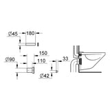 Grohe 37311K00 WC Inlet & Outlet Connecting Pipe Set 37311K00 LD