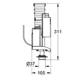 Grohe 42320000 AV1 Dual Flush Drop Valve 42320000 LD