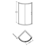 Hudson Reed Pacific Single Entry Quadrant Shower Enclosure 860 x 860mm, Chrome, 6mm Glass AQSE1 LD