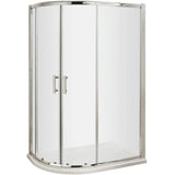 Hudson Reed Pacific Offset Quadrant Shower Enclosure, Chrome, 6mm Glass AQU128