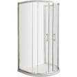 Hudson Reed Pacific D-Shape Shower Enclosure 1050 x 950mm, Chrome, 6mm Glass AQUD2