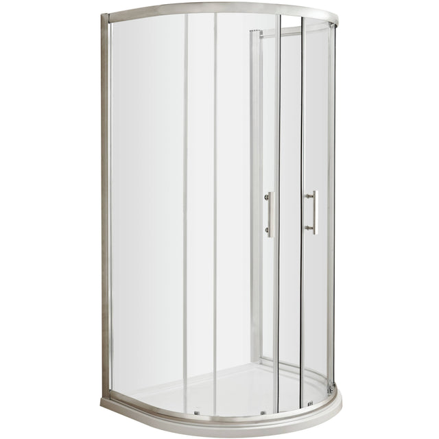 Hudson Reed Pacific D-Shape Shower Enclosure 1050 x 950mm, Chrome, 6mm Glass AQUD2