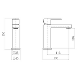 Ellsi Avon Mono Basin Mixer Tap Chrome AVO-01-CH LD