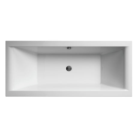 Nuie Asselby Square Double Ended Eternalite Acrylic Bath White BDE006