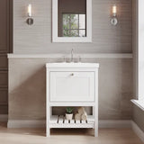Old London Bexley 600mm Freestanding Vanity Unit & Basin, 1 Drawer Pure White BEX125M LS1
