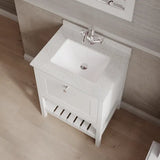 Old London Bexley 600mm Freestanding Vanity Unit & Basin, 1 Drawer Pure White BEX125WS1 LS2