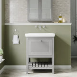 Old London Bexley 600mm Freestanding Vanity Unit & Basin, 1 Drawer Cool Grey BEX225H LS1