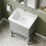 Old London Bexley 600mm Freestanding Vanity Unit & Basin, 1 Drawer Cool Grey BEX225H LS2