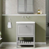 Old London Bexley 600mm Freestanding Vanity Unit & Basin, 1 Drawer Cool Grey BEX225K LS1