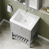 Old London Bexley 600mm Freestanding Vanity Unit & Basin, 1 Drawer Cool Grey BEX225K LS2