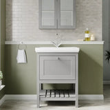 Old London Bexley 600mm Freestanding Vanity Unit & Basin, 1 Drawer Cool Grey BEX225L LS1