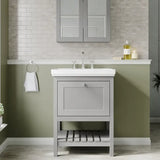 Old London Bexley 600mm Freestanding Vanity Unit & Basin, 1 Drawer Cool Grey BEX225M LS1