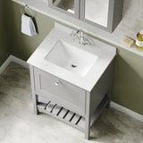 Old London Bexley 600mm Freestanding Vanity Unit & Basin, 1 Drawer Cool Grey BEX225WS1 LS2