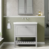 Old London Bexley 800mm Freestanding Vanity Unit & Basin, 1 Drawer Cool Grey BEX227H LS1