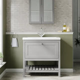 Old London Bexley 800mm Freestanding Vanity Unit & Basin, 1 Drawer Cool Grey BEX227L LS1
