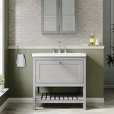 Old London Bexley 800mm Freestanding Vanity Unit & Basin, 1 Drawer Cool Grey BEX227M LS1