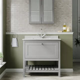 Old London Bexley 800mm Freestanding Vanity Unit & Basin, 1 Drawer Cool Grey BEX227WS1 LS1