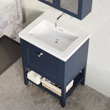 Old London Bexley 600mm Freestanding Vanity Unit & Basin, 1 Drawer Indigo Blue BEX325K LS2