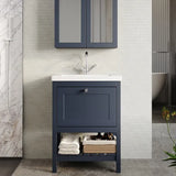 Old London Bexley 600mm Freestanding Vanity Unit & Basin, 1 Drawer Indigo Blue BEX325L LS1