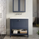 Old London Bexley 800mm Freestanding Vanity Unit & Basin, 1 Drawer Indigo Blue BEX327K LS1