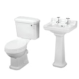 Nuie Carlton Traditional Toilet & Basin Suite - 2 Tap Hole BMCARLPK01