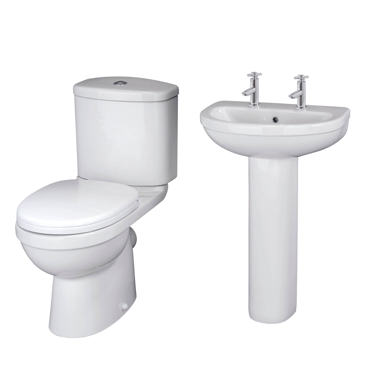 Nuie Ivo Toilet & Basin Suite - 2 Tap Hole BMIVOPK02