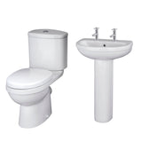 Nuie Ivo Toilet & Basin Suite - 2 Tap Hole BMIVOPK02
