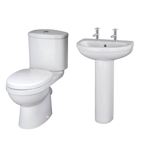 Nuie Ivo Toilet & Basin Suite - 2 Tap Hole BMIVOPK02