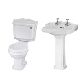 Nuie Legend Traditional Toilet & Basin Suite - 2 Tap Hole BMLEGEPK01