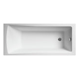 Nuie Linton Square Single Ended Eternalite Acrylic Bath White BMON010