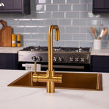 Ellsi Impromta Biometric Instant Boiling Water Tap With Boiler & Filter BRUSHED GOLD LS22