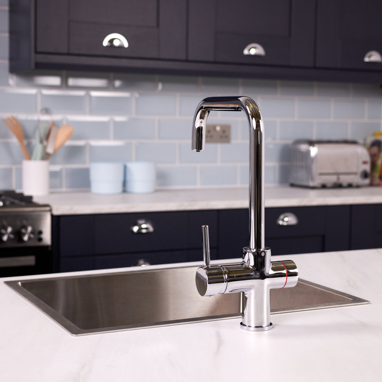 Ellsi Impromta Biometric Instant Boiling Water Tap With Boiler & Filter CHROME LS2